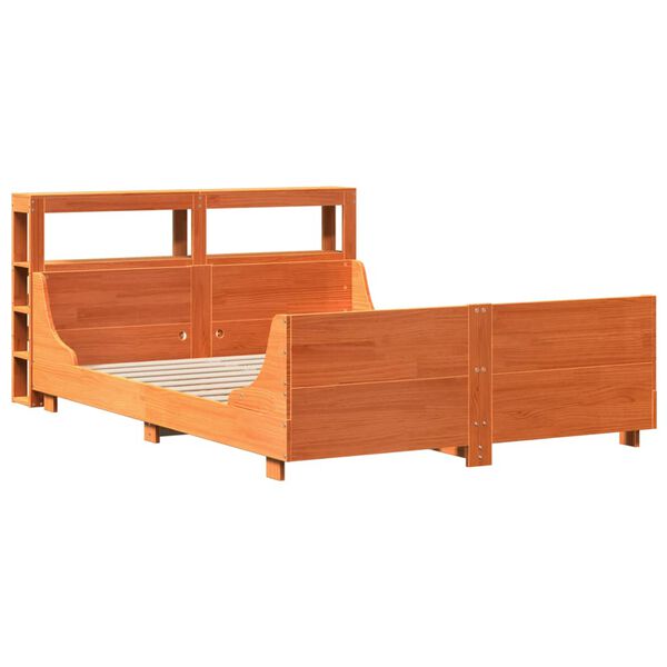 vidaXL Cadre de lit sans matelas cire marron 160x200cm bois pin massif