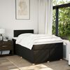 vidaXL Sommier &agrave; lattes de lit avec matelas Noir 120x200 cm Tissu