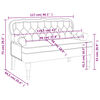 vidaXL Banc avec dossier bordeaux 119,5x64,5x75 cm velours
