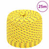 vidaXL Corde de bateau Jaune 6 mm 25 m Polypropyl&egrave;ne