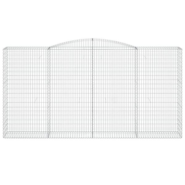 vidaXL Paniers à gabions arqués 15 pcs 400x50x200/220 cm Fer galvanisé