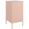 vidaXL Table de chevet rose 36x39x68 cm acier
