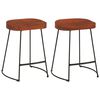 vidaXL Tabourets de bar Gavin lot de 2 45x38x53cm bois massif manguier