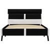 vidaXL Cadre de lit avec LED sans matelas noir similicuir 90x200 cm