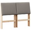 vidaXL T&ecirc;te de lit capitonn&eacute;e Taupe 120 cm Pin massif