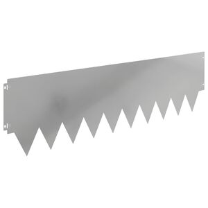 vidaXL Bordure de Pelouse 10 pc 103 x 30 cm Acier Argent&eacute;