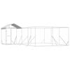 vidaXL Chenil d'ext&eacute;rieur pour chiens avec toit argent&eacute; 6x6x2,5 m