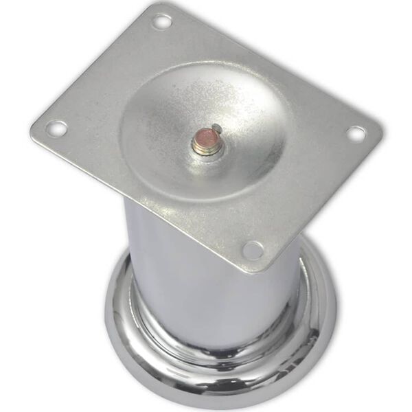 vidaXL Pieds ronds de canapé 4 pcs Chrome 60 mm