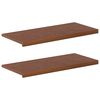 vidaXL Appuis de fen&ecirc;tre 2 pc Marron fonc&eacute; 100 x 40 x 2 cm