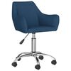 vidaXL Chaise pivotante de salle &agrave; manger Bleu Tissu