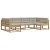 vidaXL Ensemble de canap&eacute;s d'ext&eacute;rieur 6 pc Blanc et gris clair