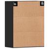 vidaXL Armoires murales 2 pcs noir bois d'ing&eacute;nierie
