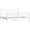 vidaXL Cadre de lit sans matelas blanc bois massif 180x200 cm