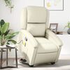 vidaXL Fauteuil inclinable de massage Crème Similicuir
