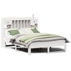 vidaXL Lit biblioth&egrave;que sans matelas blanc 140x190 cm bois pin massif