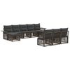 vidaXL Ensemble de canap&eacute; de jardin 10 pcs Gris polyrotin