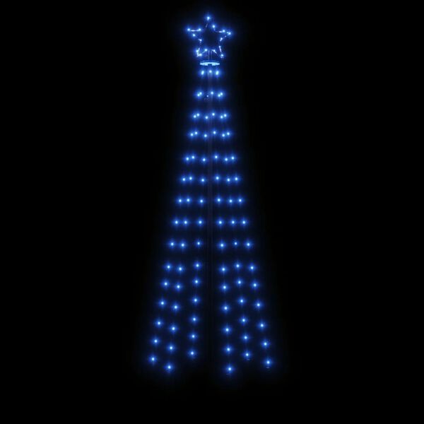vidaXL Sapin de No&euml;l avec piquet Bleu 108 LED 180 cm