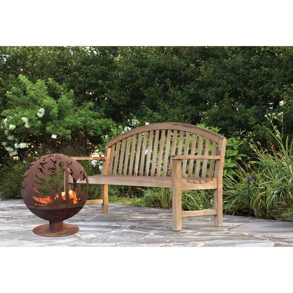 Esschert Design Foyer &agrave; coupe Laser 57,5 x 57,5 x 66 cm Rouille FF261