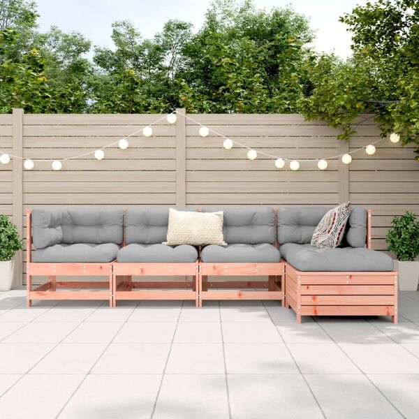 vidaXL Salon de jardin 5 pcs bois massif sapin de douglas