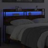 vidaXL T&ecirc;te de lit de rangement Ch&ecirc;ne fum&eacute; 135 cm Bois d'ing&eacute;nierie
