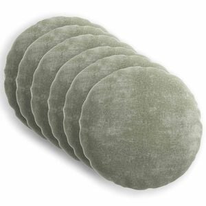 vidaXL Housse de coussin 6 pcs HEERLEN Vert &Oslash; 60 cm Tissu Chenille