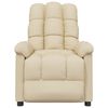 vidaXL Fauteuil inclinable Crème Tissu