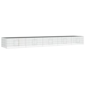 vidaXL Cage &agrave; lapin 5 panneaux 541x109x54 cm Fer galvanis&eacute;