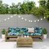 vidaXL Salon de jardin 4 pcs avec coussins bois de pin impr&eacute;gn&eacute;