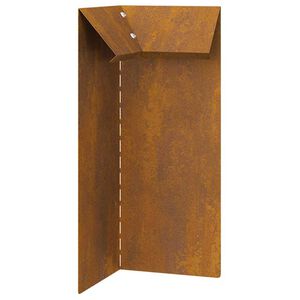 vidaXL Clôture à escargots Rouillé 10 x 10 x 25 cm