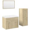 vidaXL Ensemble de meubles de salle de bain 4 pcs ch&ecirc;ne sonoma