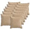 vidaXL Housse de coussin 12 pc HOUTEN Taupe 40 x 40 cm Tissu Chenille