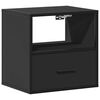 vidaXL Table de chevet murale noir 40x31x39,5 cm