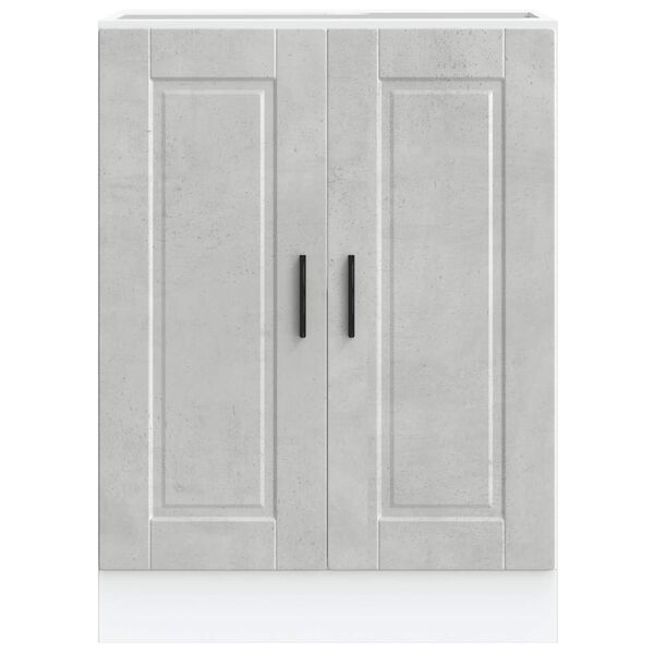vidaXL Armoire de cuisine Porto gris béton bois d'ingénierie