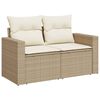 vidaXL Salon de jardin avec coussins 7 pcs beige r&eacute;sine tress&eacute;e