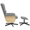 vidaXL Fauteuil inclinable avec repose-pied gris clair tissu