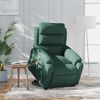 vidaXL Fauteuil inclinable Vert fonc&eacute; Velours