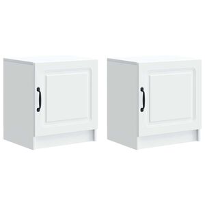 vidaXL Cabinet de chevet 2 pcs Blanc 43 x 34,5 x 47 cm