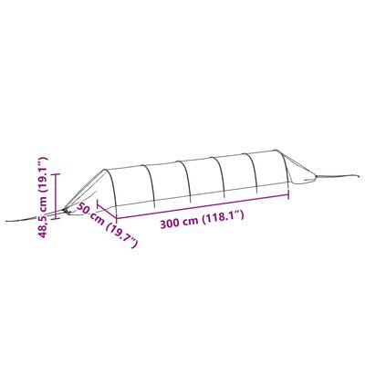 vidaXL Tunnels en filet 2 pcs noir acier et polyéthylène