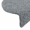 vidaXL Tapis d'escalier autocollants 20 pi&egrave;ces 56 x 17 x 3 cm Gris clair Demi-rond