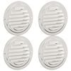 vidaXL Couvre-vent Air 4 pc Argent 80 mm Acier inoxydable