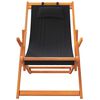vidaXL Chaises de plage pliables lot de 2 noir tissu