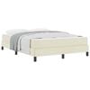 vidaXL Cadre de lit avec matelas Cr&egrave;me 160 x 200 cm tissu