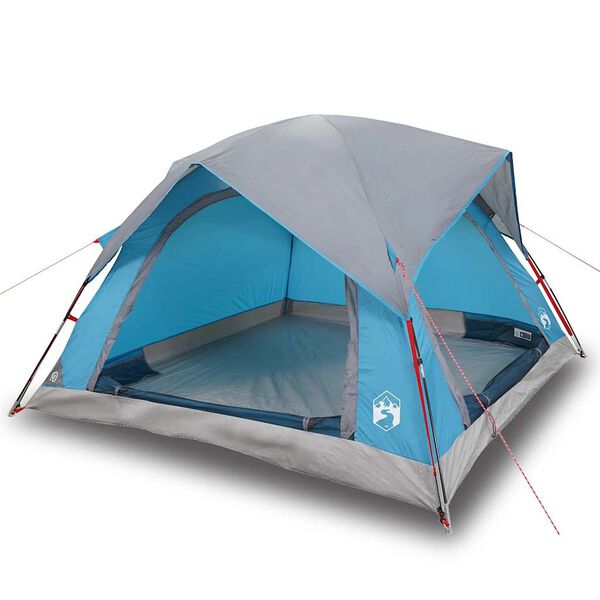vidaXL Tente de camping de cabine 4 personnes bleu imperm&eacute;able