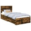 vidaXL Cadre de lit Ch&ecirc;ne fum&eacute; 90 x 190 cm Bois d'ing&eacute;nierie