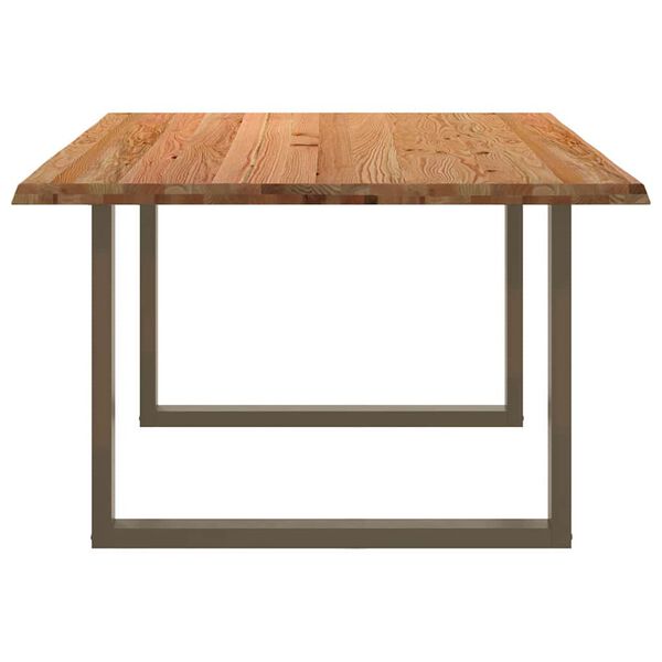 vidaXL Table à manger marron clair bois de chêne massif rectangulaire