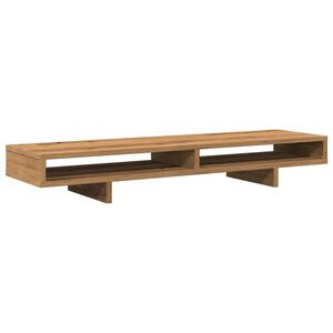 vidaXL Support de moniteur ch&ecirc;ne artisanal 100x27x15cm bois ing&eacute;nierie