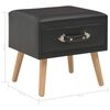 vidaXL Tables de chevet 2 pcs Noir 40x35x40 cm Similicuir