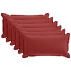 vidaXL Housse de coussin 6 pc HOUTEN Bordeaux 40 x 70 cm Polyester