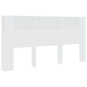 vidaXL Armoire de t&ecirc;te de lit Blanc 200x18,5x104,5 cm