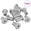 vidaXL Ecrou de verrouillage 12 pcs Argent&eacute; M6 x 15 mm Acier